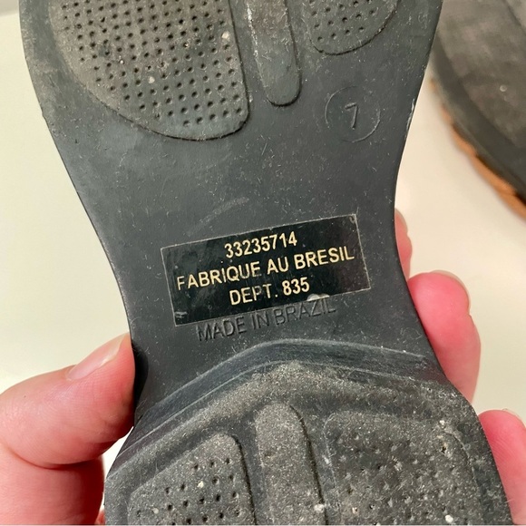 Vintage Y2K Butterfly Leather Slip On Strappy Flats Gloria Vanderbilt Size 7 - Picture 6 of 6